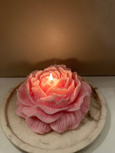 Load image into Gallery viewer, Large Pink Peony Candle