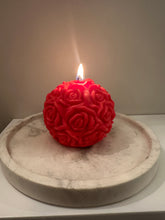 Load image into Gallery viewer, Red Rose Ball Candle
