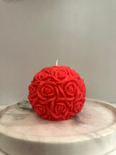 Load image into Gallery viewer, Red Rose Ball Candle