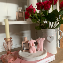 Load image into Gallery viewer, Baby Pink Female and Male Candle Set Scented with Peony & Blush Suede
