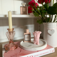 Load image into Gallery viewer, Baby Pink Male Candle Scented with Peony & Blush Suede