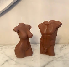 Load image into Gallery viewer, Female and Male Form Candle Set scented with SandalWood & Vanilla Nude Collection