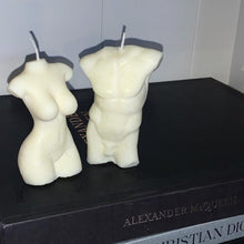 Load image into Gallery viewer, Female and Male Form Candle Set scented with English Pear & Freesia Nude Collection