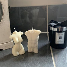 Load image into Gallery viewer, Female and Male Form Candle Set scented with English Pear & Freesia Nude Collection