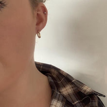 Load image into Gallery viewer, Mini Oval Huggie Hoops