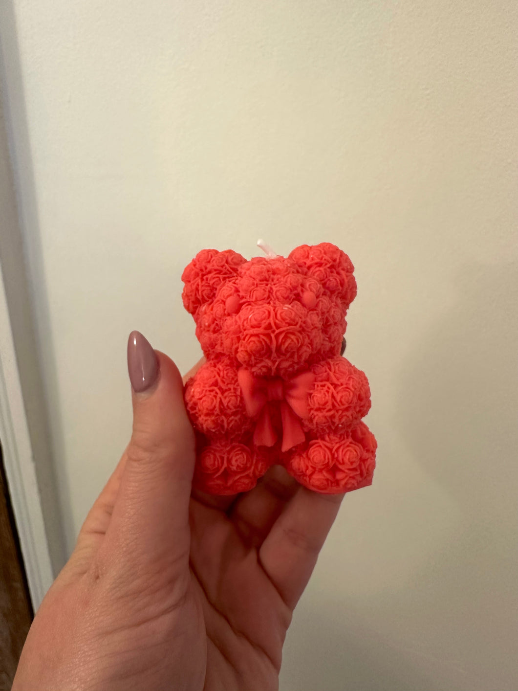 Red Mini Love Bear Candle