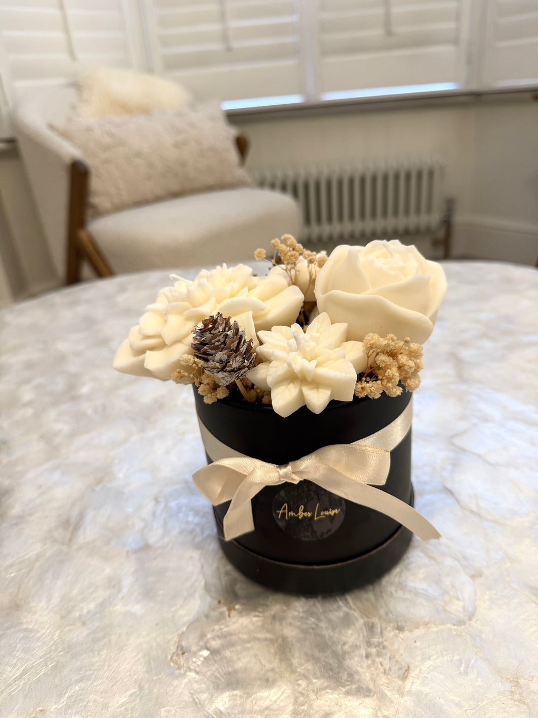 Christmas candle bouquet -black box