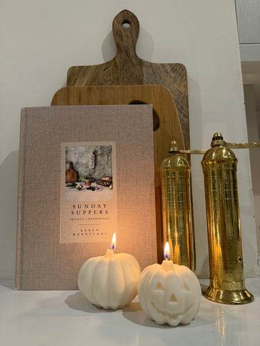 x1 Carved Pumpkin Candle

Size : 116g

Height 6.5cm

Width 5.5cm

x1 Pumpkin Candle 

Size: 158g

Height 7.5cm

Width 7.5cm

Beautiful kept as a home decoration or to be lit. When lighting candles please ensure candles are placed on a fire safe coaster or tray, as wax drops will melt onto the surface.  Please keep the wick trimmed to 5mm prevent mushrooming and soot. Do not burn for more then 4 hours at a time.

Please try to keep your candles out of direct sunlight as this can cause frosting to form on you