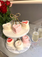 Load image into Gallery viewer, Red / White Heart Cake Candle
