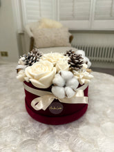 Load image into Gallery viewer, Large Christmas candle bouquet - red velvet box

