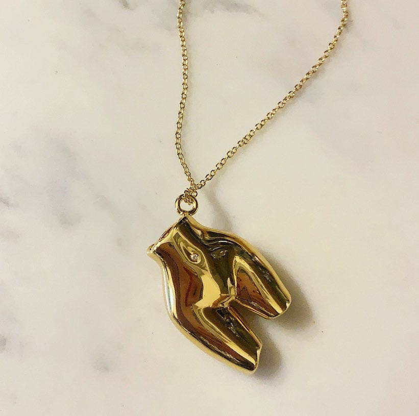 The Bootylicious Pendant Necklace 18k Gold plated Brass