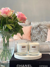 Load image into Gallery viewer, Velvet Rose &amp; Oud &amp; Peony &amp; Blush Suede Candle Duo
