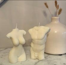 Load image into Gallery viewer, Female and Male Form Candle Set scented with English Pear &amp; Freesia Nude Collection
